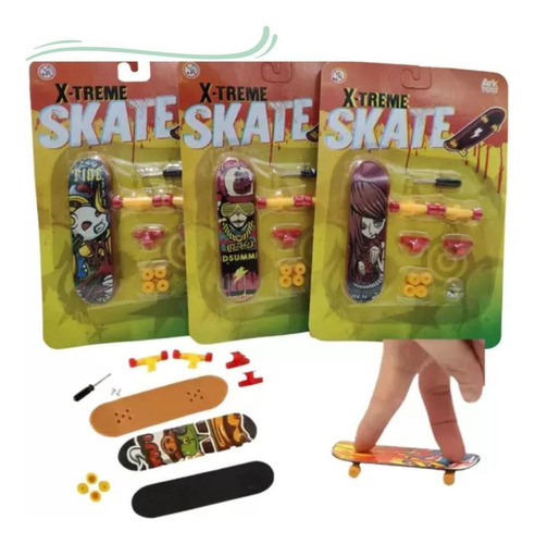 1 Skate De Dedo Desmontável X-treme Com Acessórios